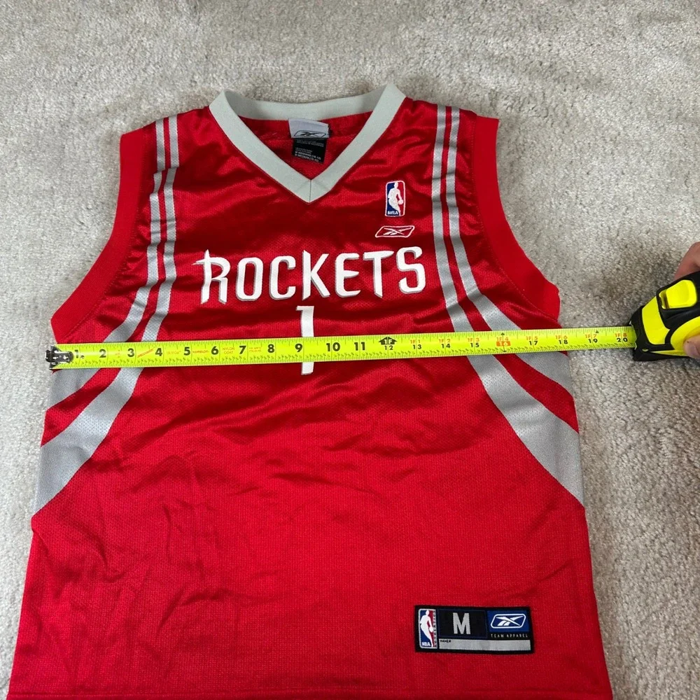Reebok Basketball Jersey Kids Medium 10-12 Red Houston Rockets McGrady 1 NBA